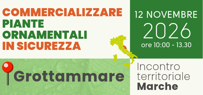 Commercializzare piante ornamentali in sicurezza: il 12 novembre a Grottammare e online